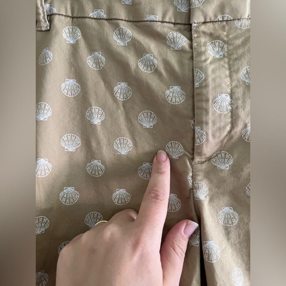 J.Crew Shell Print Chino Shorts Women’s Size 14 Coastal Preppy Summer Beach - Picture 2 of 5